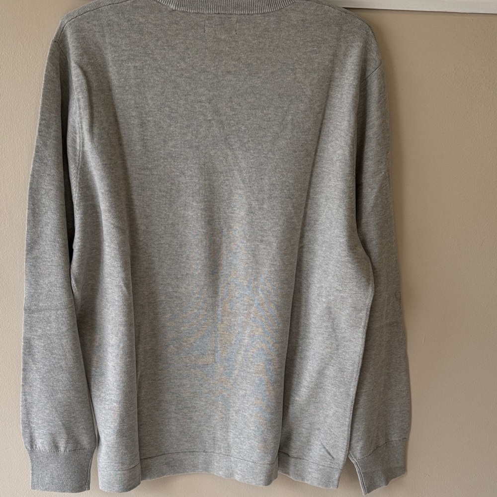 NEW J. Crew Men's Light Gray Cotton Crewneck Sweater - Picture 6 of 6